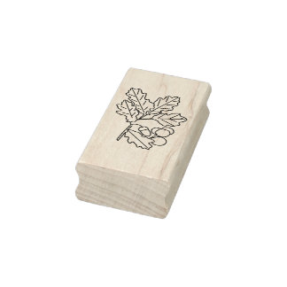 Herbstlaub und Kunstgalerie Briefmarke Gummistempel