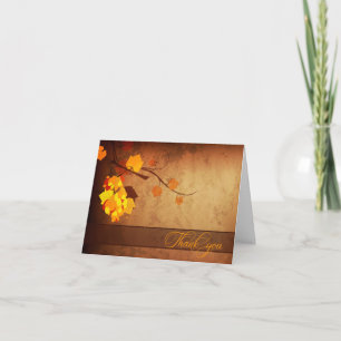 Herbstlaub vintage distressed Hochzeit Danke