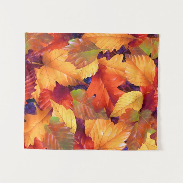 Herbstlaub Wandteppich (Vorderseite (Horizontal))