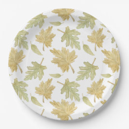 Herbstlaub Wasserfarbe Thanksgiving-Muster Pappteller