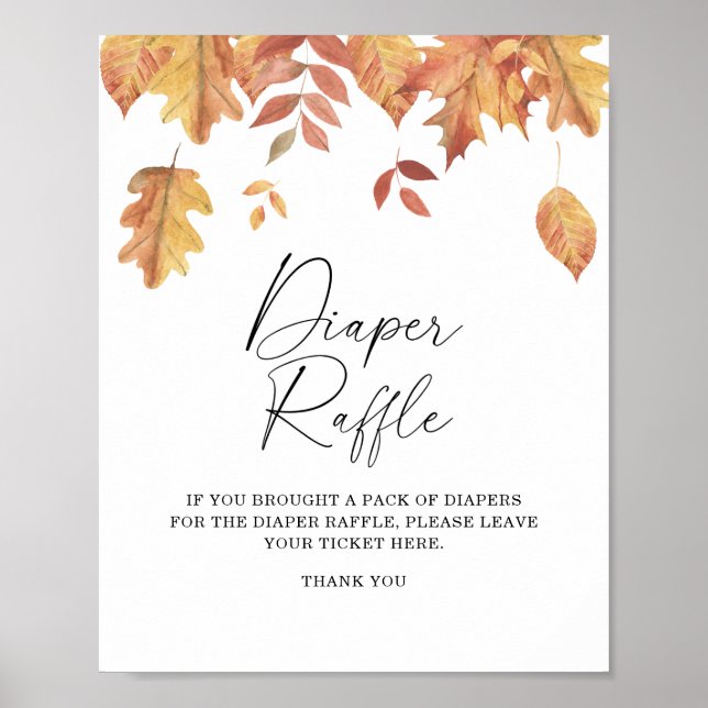 Herbstlaub - Windel-Raffle Poster (Vorne)