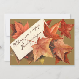 Herbstlaub wünschen Ihnen ein glückliches Dankesch Feiertagskarte