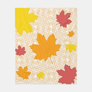 Herbstlaubdecke Fleecedecke