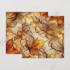 Herbstlaube Alkoholtupfer Papier Einladung