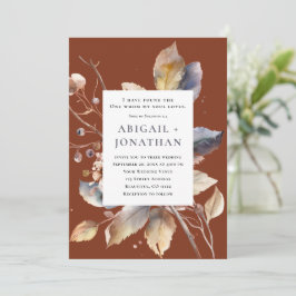 Herbstlaube auf der Christlichen Hochzeit der Terr Einladung