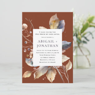 Herbstlaube auf der Christlichen Hochzeit der Terr Einladung