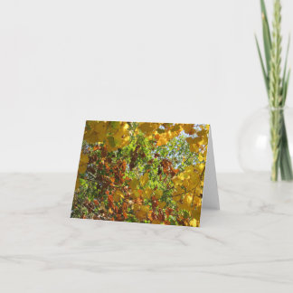Herbstlaube aus Gold und Rost Karte