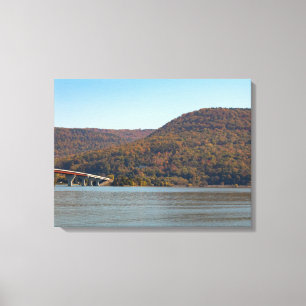 Herbstlaube, Berge bei Nickajack Lake Tennessee Leinwanddruck