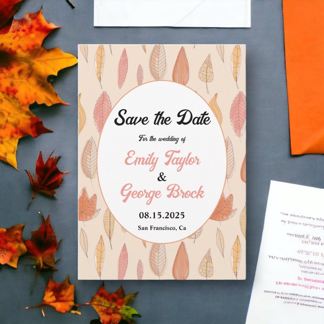 Herbstlaube Boho Country Floral Wedding Save The Date (Von Creator hochgeladen)