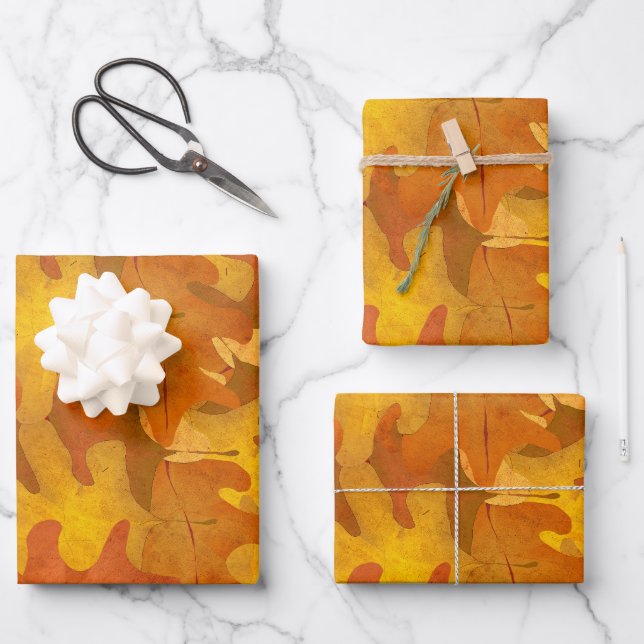 Herbstlaube, die Papierblätter umhüllen Geschenkpapier Set (Vorderseite)