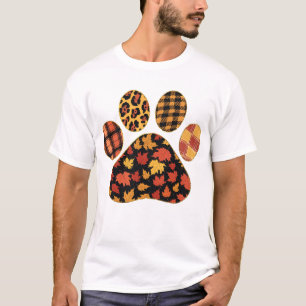 Herbstlaube Dog Paw Erntedank Dog Lover T-Shirt