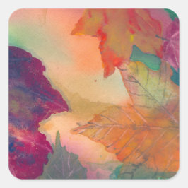 Herbstlaube entlang der Küste in NE Square Sticker