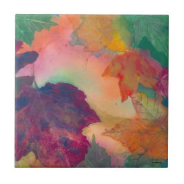 Herbstlaube entlang der Küste in Neuengland Fliese