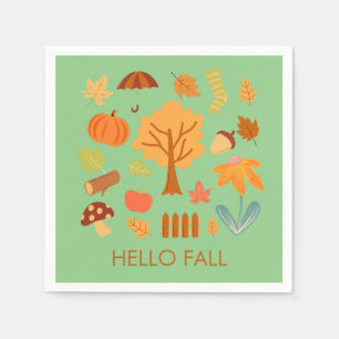 Herbstlaube genießen die farbenfrohe Jahreszeit Serviette