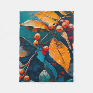 Herbstlaube gestrichen. Herbstnatur des Waldes Fleecedecke
