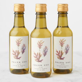 Herbstlaube Hochzeit danke Weinlabel Weinetikett