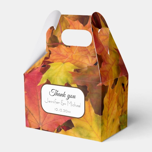 Herbstlaube Hochzeit Vielen Dank für Ihr Geschenk Geschenkschachtel (Vorderseite)