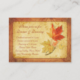 Herbstlaube Hochzeitskarte Begleitkarte