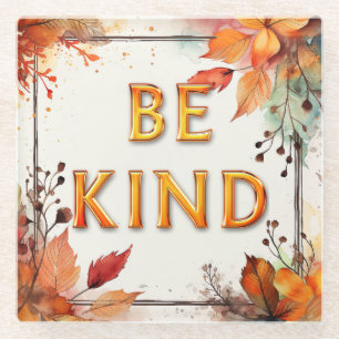 Herbstlaube im Herbst in Aquarellfarben sind nett Glasuntersetzer