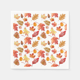 Herbstlaube im Herbst ohne Farbe - nahtloses Muste Serviette