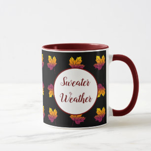 Herbstlaube im Süßwetter Herbst Saisonale Tasse
