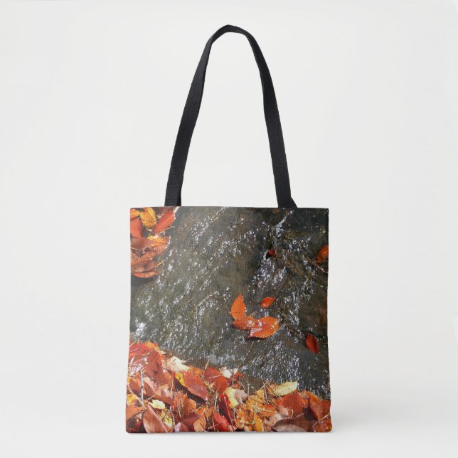 Herbstlaube im Wasserfall I Herbstfotografie Tasche (Vorderseite)