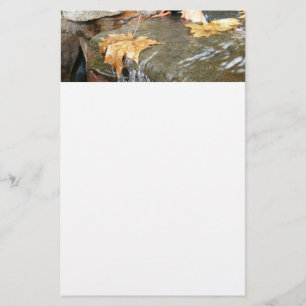 Herbstlaube im Wasserfall II Herbstfotografie Briefpapier