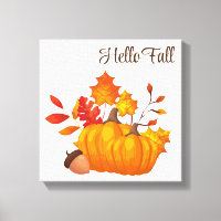 Herbstlaube Pumpkins überwundene Canvas Art
