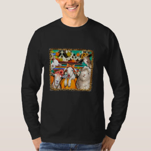 Herbstlaube Schafe Ziegen in landwirtschaftlichen T-Shirt