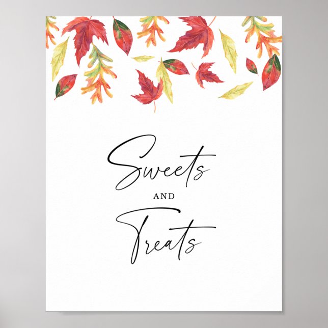 Herbstlaube - Süßigkeiten und Leckereien Babydusch Poster (Vorne)