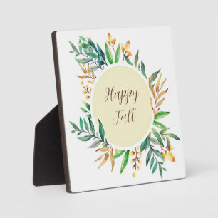 Herbstlaubrahmen mit anpassbarem Text Fotoplatte