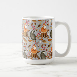 Herbstlaubs Badger & Fox Kaffeetasse
