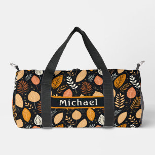 Herbstlaubs Black Pattern Duffel Bag Duffle Bag