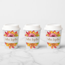 Herbstlaubs Bouquet individuell anpassbar Pappbecher