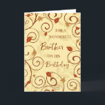 Herbstlaubs Brother Birthday Karte<br><div class="desc">Geburtstagskarte für den Bruder mit einem Herbst Geburtstag mit Herbstlauben Design und nachdenklichen Vers.</div>