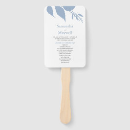 Herbstlaubs Dusty Blue Wedding Hand Fan Fächer