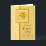 Herbstlaubs Grandson Birthday Karte<br><div class="desc">Geburtstagskarte für Enkel mit Herbst Geburtstag mit Herbstlauben Design und nachdenklichen Vers.</div>