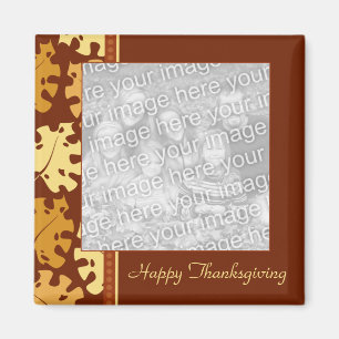 Herbstlaubs Happy Thankgiving Foto Magnet