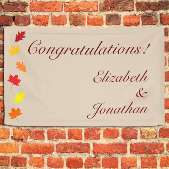 Herbstlaubs Hochzeit Banner (Von Creator hochgeladen)