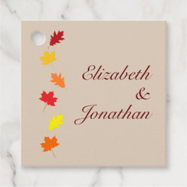 Herbstlaubs Hochzeit Geschenkanhänger