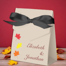 Herbstlaubs Hochzeit Geschenkschachtel