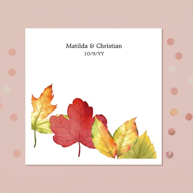 Herbstlaubs Hochzeit Serviette (Von Creator hochgeladen)