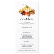 Herbstlaubs Pumpkin Erntedank Dinner Menü