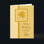 Herbstlaubs Son Birthday Karte<br><div class="desc">Geburtstagskarte für einen Sohn mit Herbst Geburtstag mit Herbstlauben Design und nachdenklichen Vers.</div>