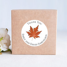 Herbstlaubs Watercolor Wedding Vielen Dank