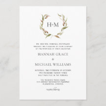 Herbstlaurel Wreath Monogram Weditation