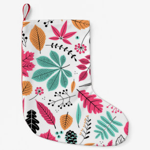 Herbstleaf Abstraktes nahtloses Muster Kleiner Weihnachtsstrumpf