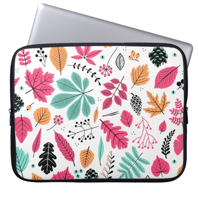 Herbstleaf Abstraktes nahtloses Muster Laptopschutzhülle (Vorderseite)