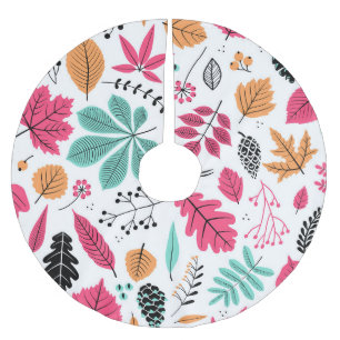 Herbstleaf Abstraktes nahtloses Muster Polyester Weihnachtsbaumdecke