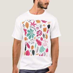Herbstleaf Abstraktes nahtloses Muster T-Shirt